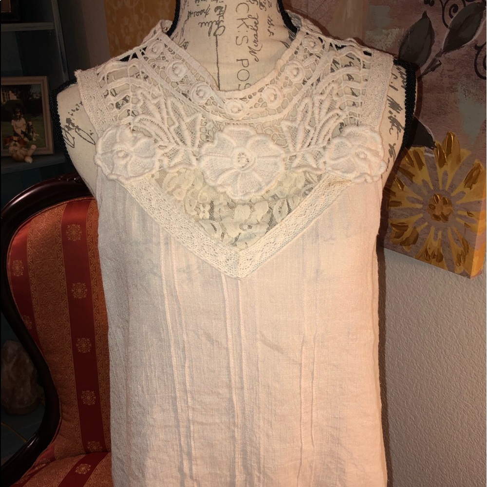 Vintage crochet and lace top